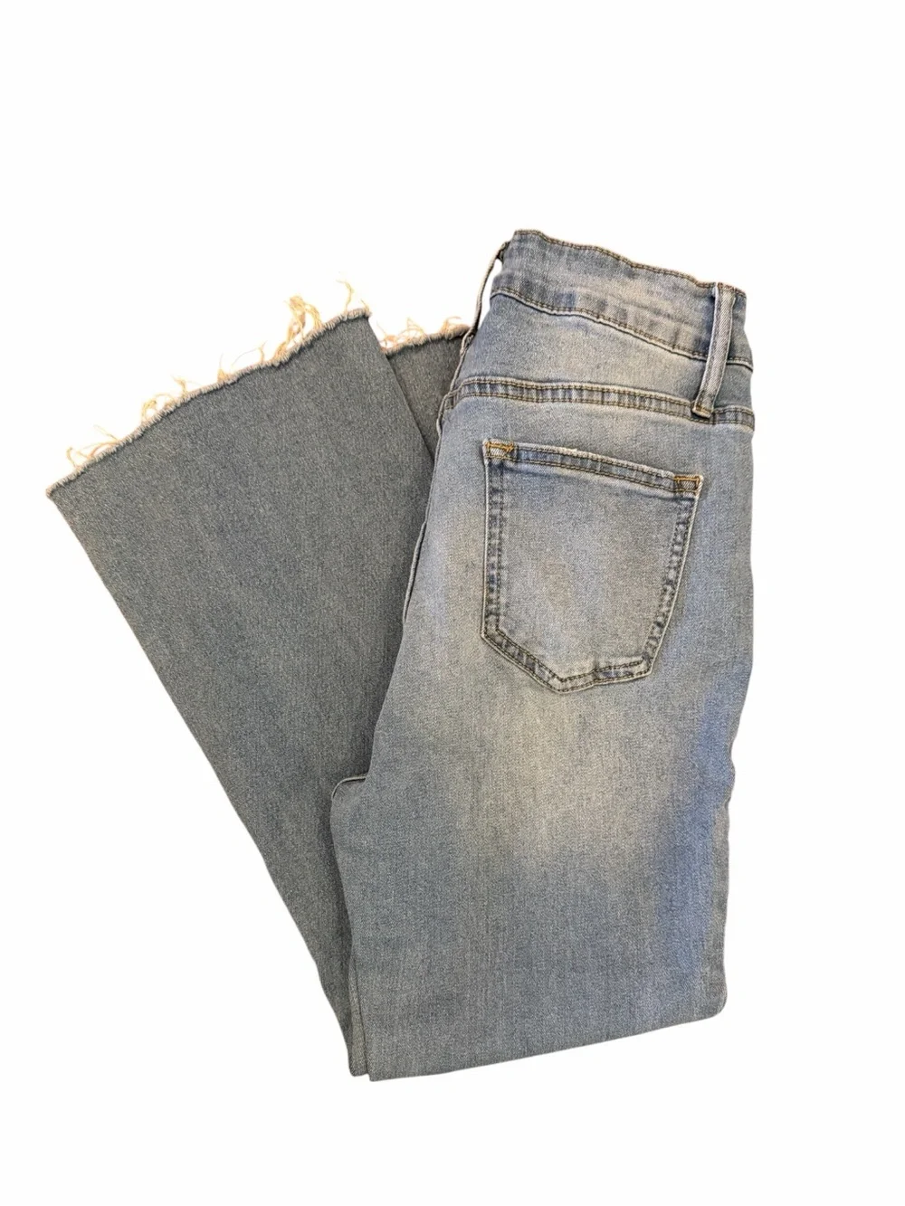 High-Rise Kick Cropped Jeans EUC